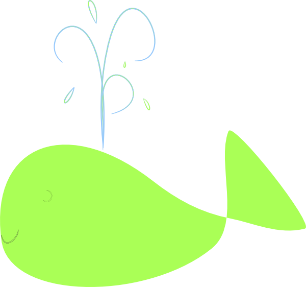 This Free Clip Arts Design Of Chartreuse Whale - Png Download (600x562), Png Download
