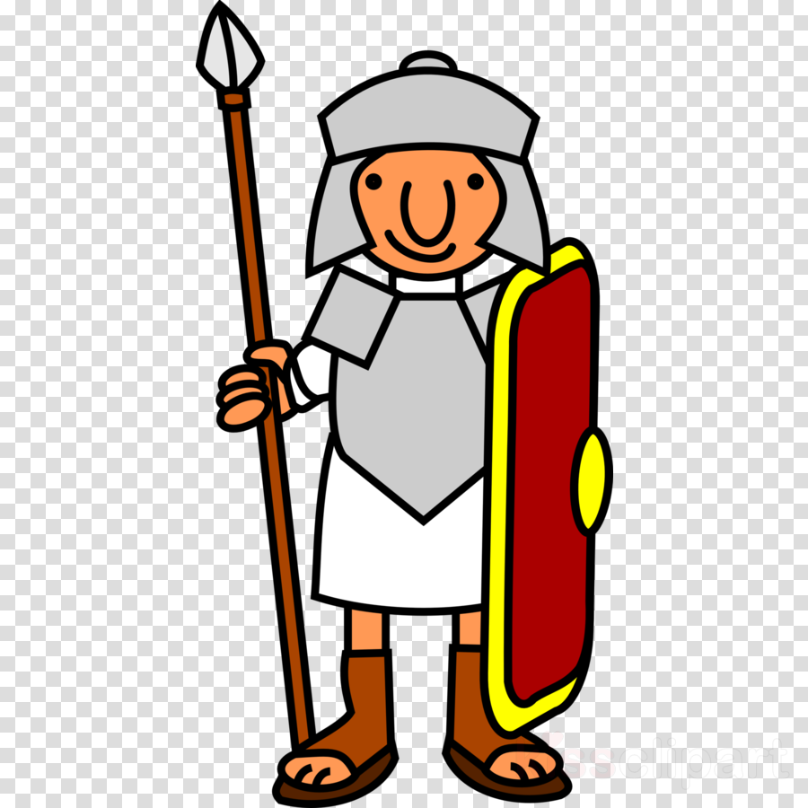 Cartoon Roman Soldier Clipart Ancient Rome Roman Army - Roman Soldier Clip Art - Png Download (900x900), Png Download