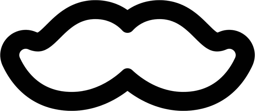 Moustache Clipart Svg - Moustache - Png Download (982x430), Png Download