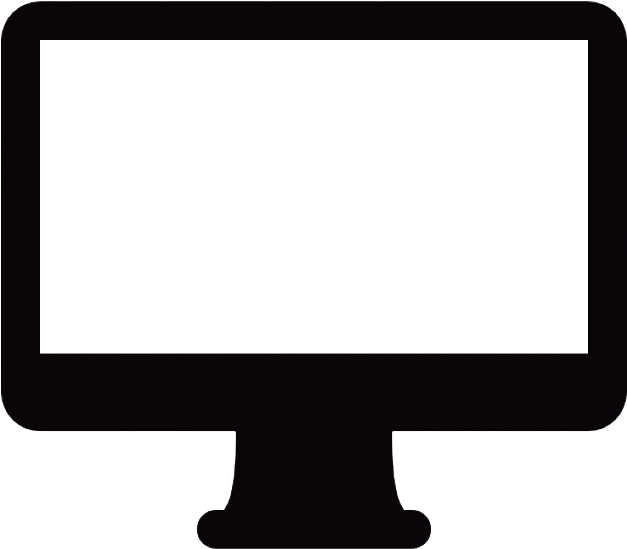 Cpe Library - Desktop Icon Png White Clipart (626x626), Png Download