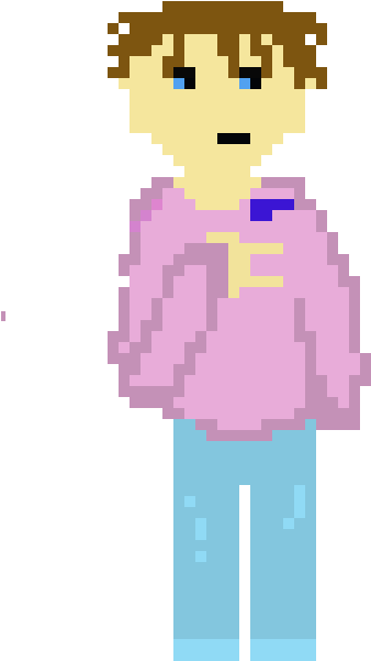 Anime Character Pixel Art2 - Character Clipart (480x650), Png Download