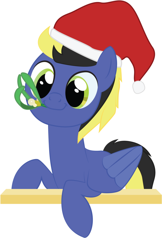 Mintysketch, Hat, Minty's Christmas Ponies, Mistletoe, - Cartoon Clipart (715x1024), Png Download