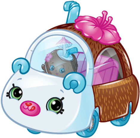 Shopkins Cutie Cars Season 3 List Of Characters Coconut - Shopkins Cutie Cars Coconut Car Clipart (746x641), Png Download