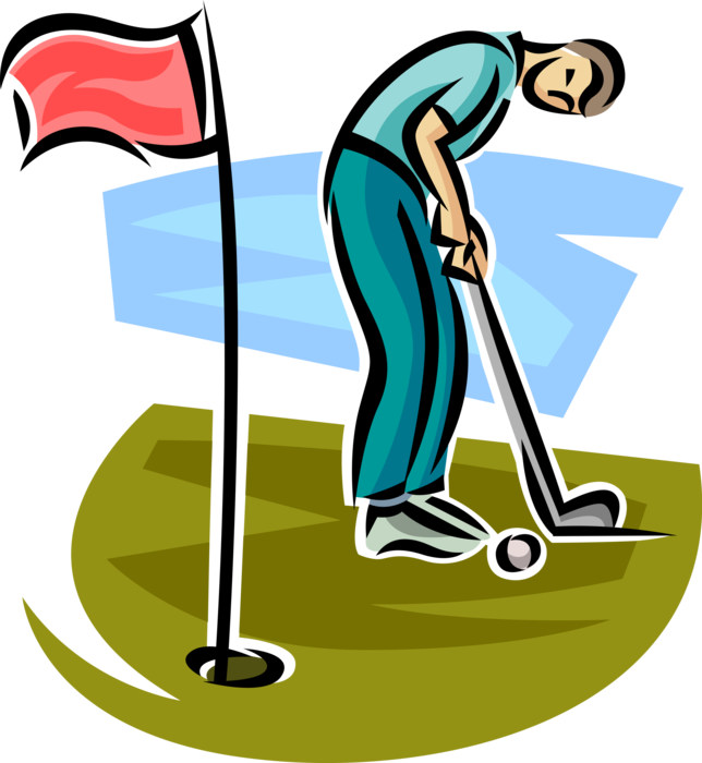 Picture Royalty Free Library Golfer Makes On Golf Green - Golf Pictures Clip Art - Png Download (644x700), Png Download
