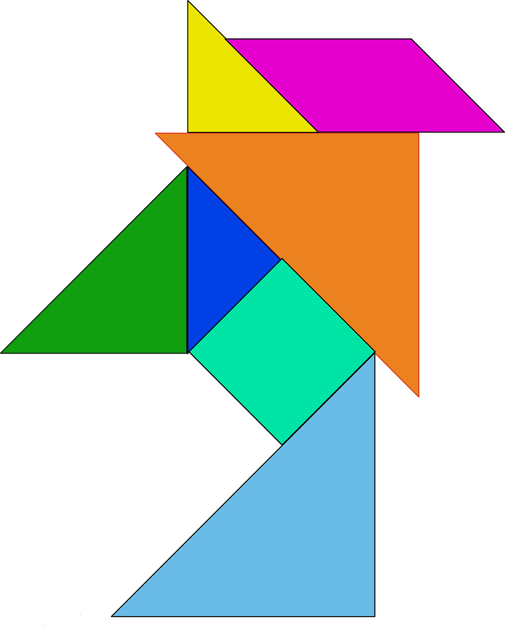 Tangrams Clipart - Png Download (1033x1280), Png Download