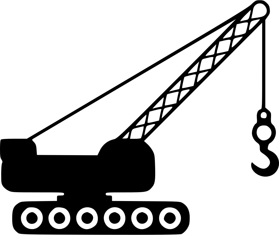 Black And White Crane Png Clipart (980x824), Png Download