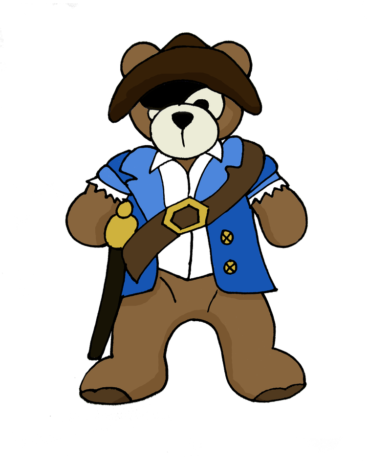 Teddy Bear Sleepover Pirate Teddy Bear - Teddy Bear Clipart (750x1000), Png Download