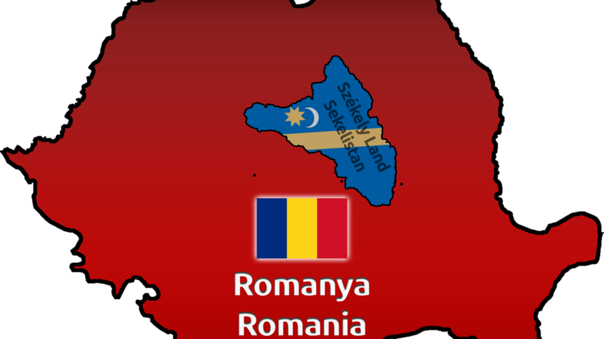Viitorul României Se Oprește Acolo Unde Pune „cineva” - Romania Flag Map Png Clipart (1920x1080), Png Download