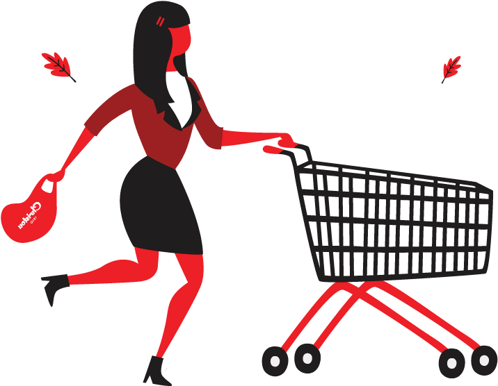 Lady Shopping - Shopping Clipart (744x560), Png Download