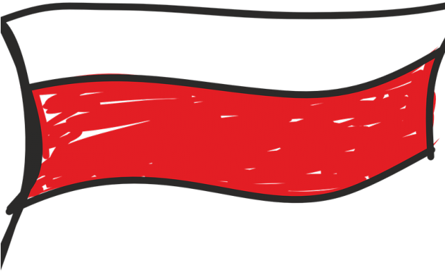 Poland Clipart American Flag - Flaga Polski Clip Art - Png Download (640x480), Png Download