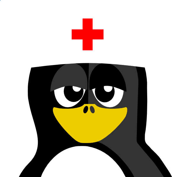 Nurse Penguin Shower Curtain Clipart (582x599), Png Download