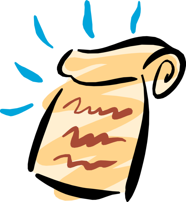 Vector Illustration Of Animal Skin Parchment Made From Clipart (647x700), Png Download