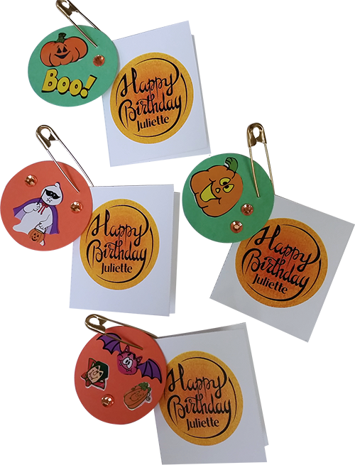 Juliette Low Halloween Birthday Card Kit For Swapping - Calligraphy Clipart (500x655), Png Download