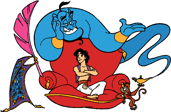 Clipaladdingenie Princess Jasmine, Comic Book Characters, - Aladin - Png Download (680x459), Png Download