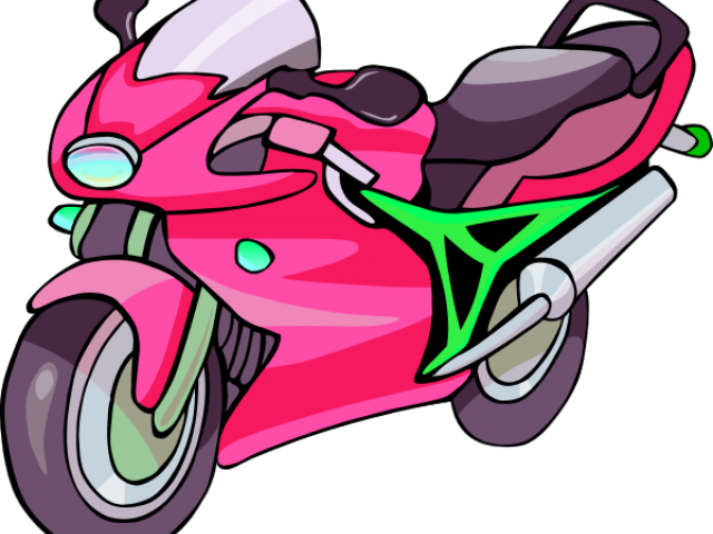 Motorcycle Clipart - Pink Motorcycle Clipart - Png Download (640x480), Png Download