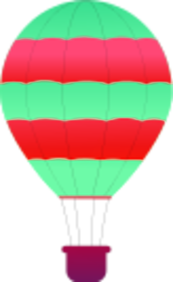 Hot Air Balloon Clipart Striped - Hot Air Balloon - Png Download (600x980), Png Download