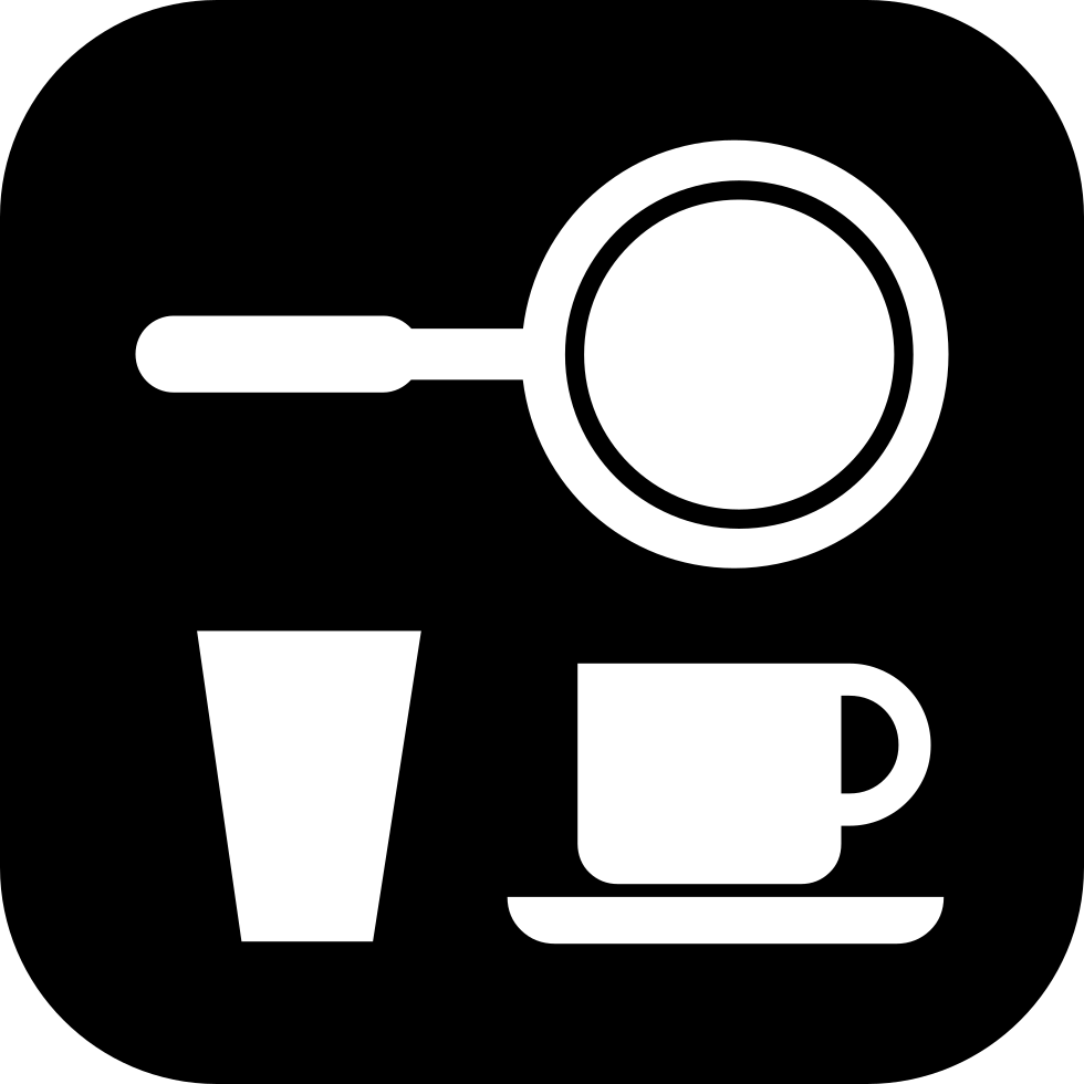 Kitchen Utensils Inside A Rounded Square Comments - Coffee Clip Art - Png Download (980x980), Png Download