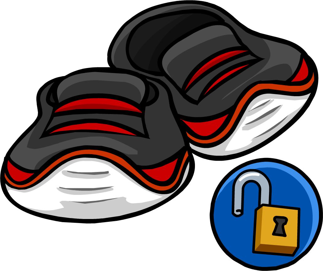 Light Up Shoes Unlockable Icon - Club Penguin Red Shoes Clipart (1029x865), Png Download