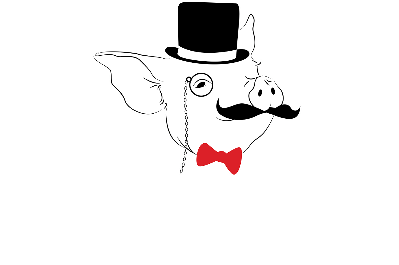 The Proper Pig Smokehouse - Cartoon Clipart (1358x900), Png Download