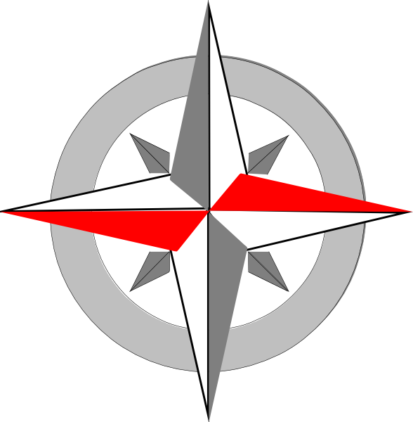 How To Set Use Red Grey Compass Final 5 Icon Png Clipart (588x600), Png Download