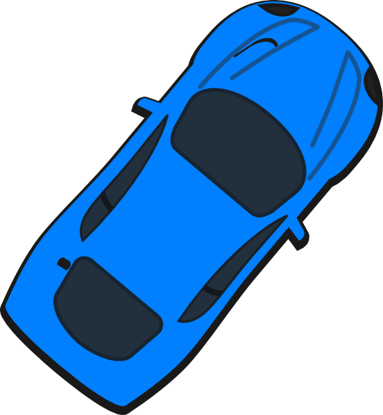 Blue Car Clip Art At Clker Com - Clipart From Top Car Gif - Png Download (552x597), Png Download
