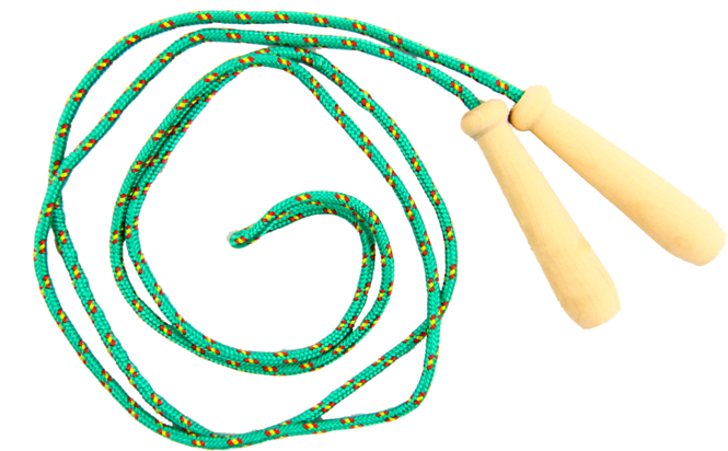 Skakanka Sznurkowa Z Drewnianymi Rączkami Akson - Skipping Rope Clipart (750x499), Png Download