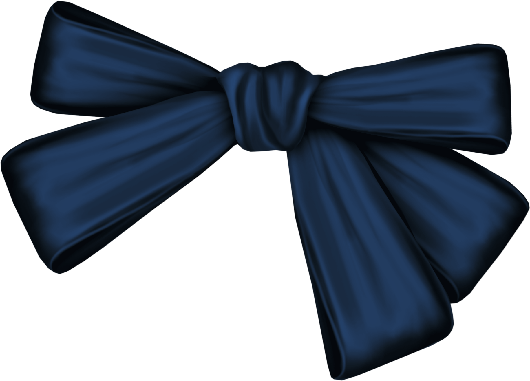 Dark Blue Clipart Bow - Dark Blue Bow Png Transparent (1829x1339), Png Download