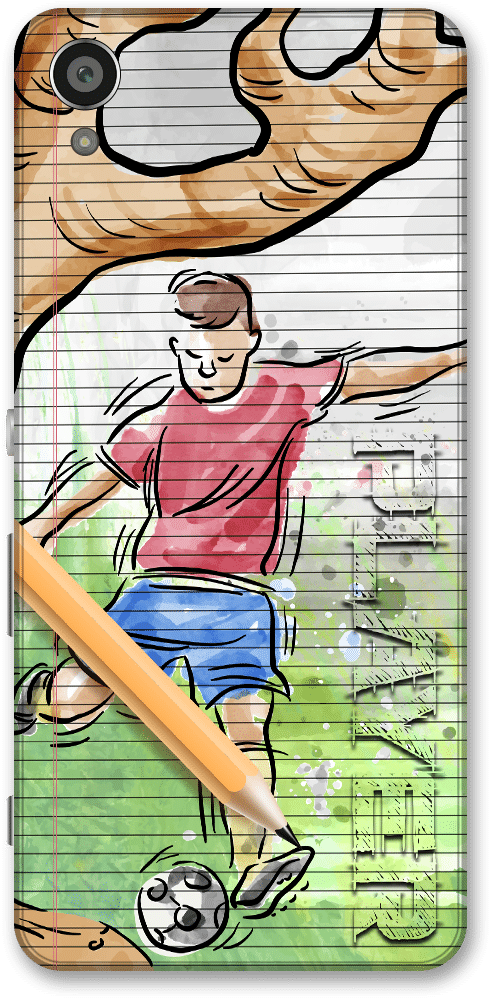 Sketch Art Footb - Illustration Clipart (600x1050), Png Download
