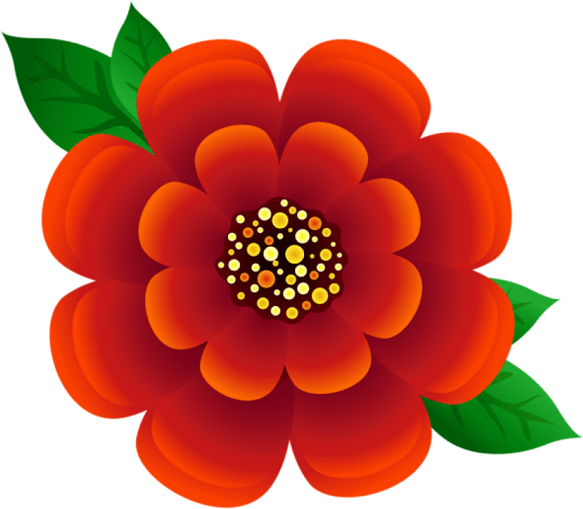 Flower Red Transparent Png Clip Art Image Art Images, - Portable Network Graphics (600x525), Png Download