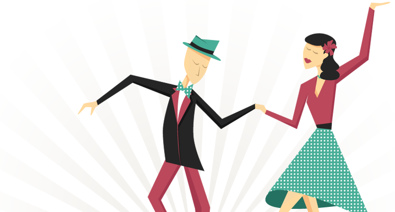 Dance - Personalizable White And Black Polka Dot Ornament Clipart (768x414), Png Download