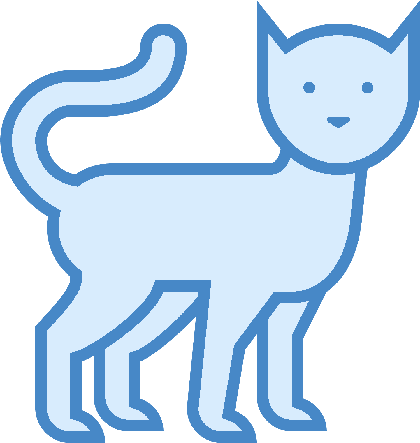 This Is A Picture Of A Cat With Three Legs - Face Clipart (1600x1600), Png Download