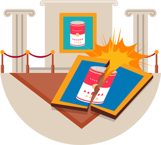 Damage Of Art Pieces - Art Clipart (1024x540), Png Download