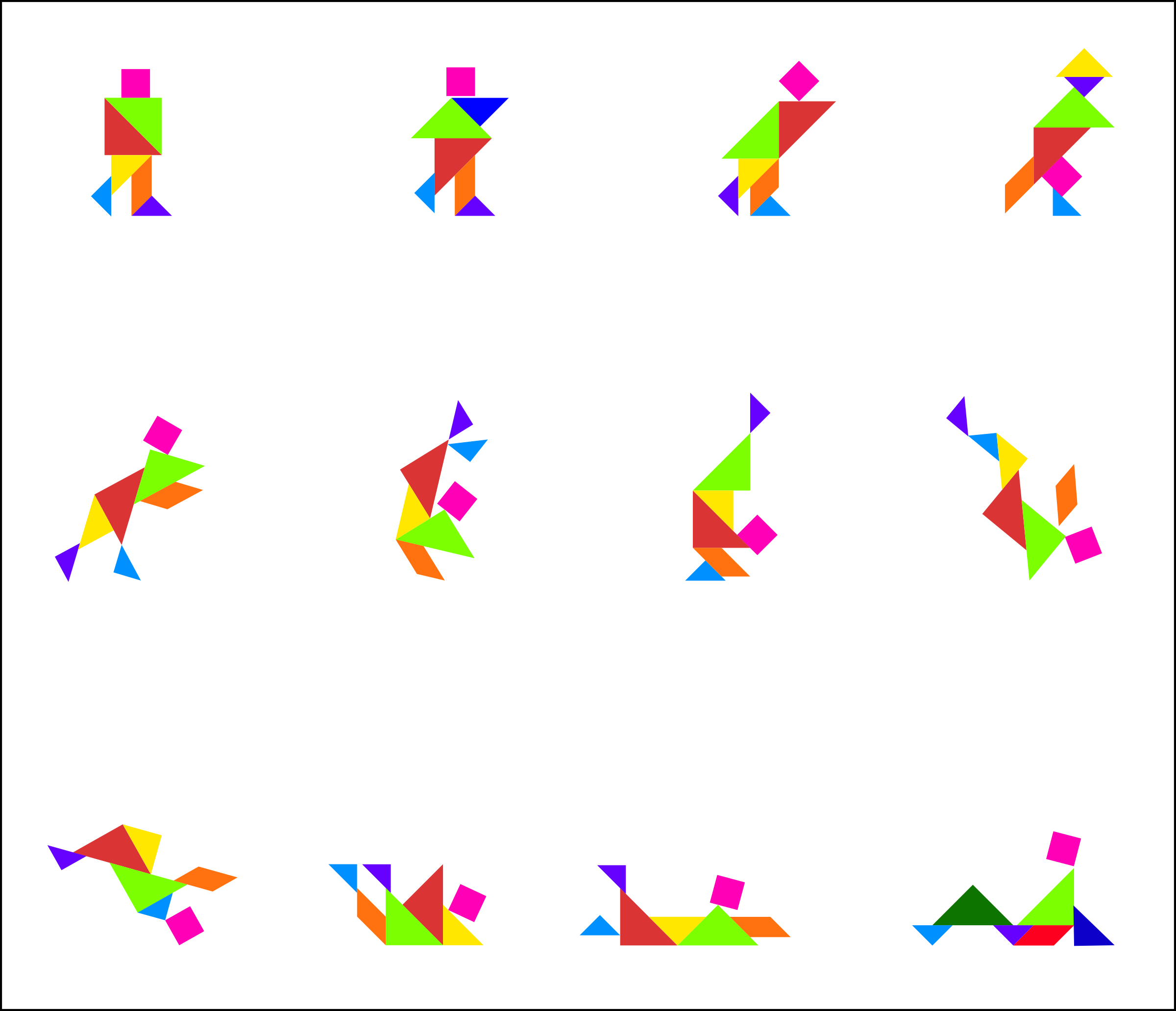 Big Image - Tangram Falling Clipart (2400x2062), Png Download
