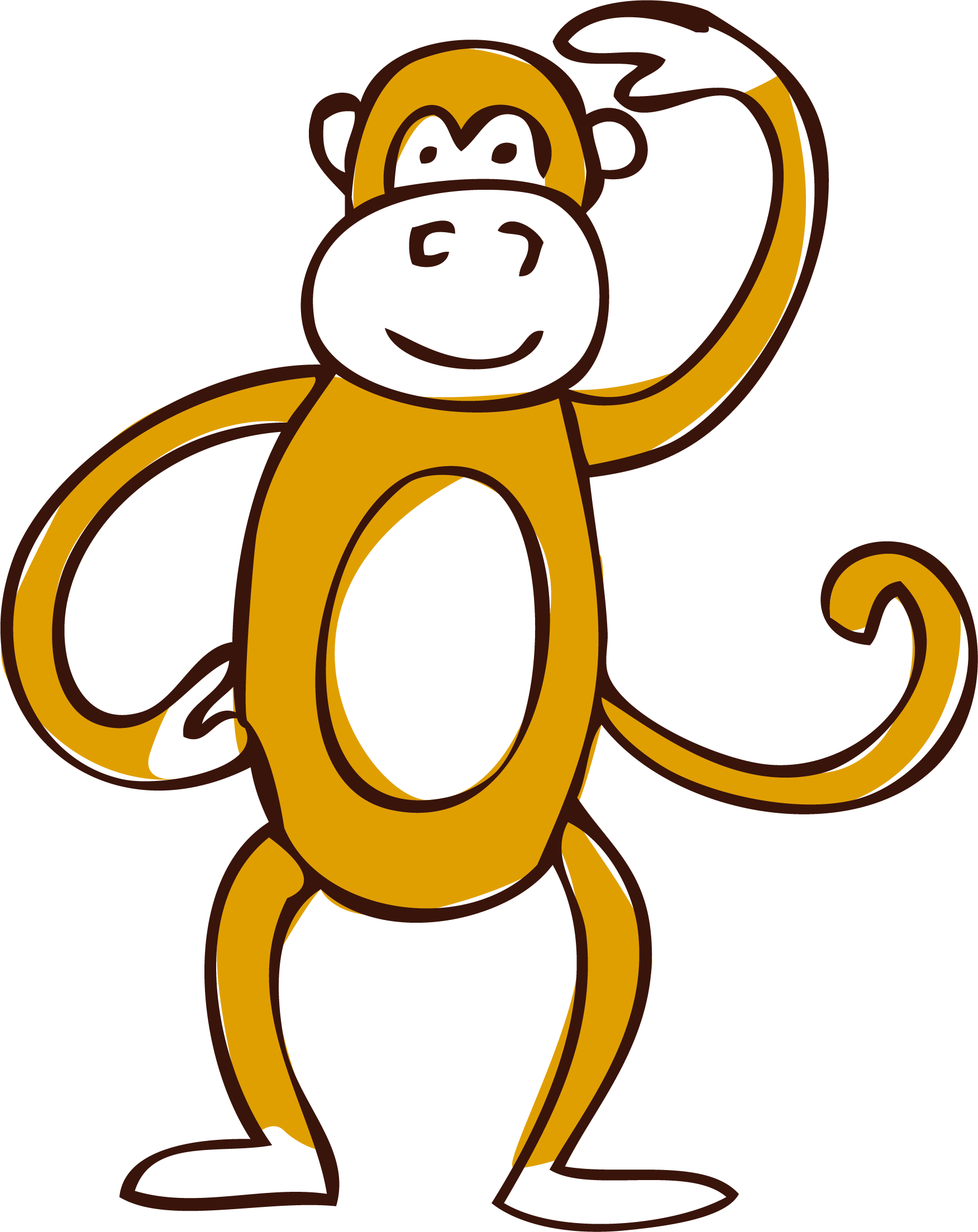Clip Art Transprent Png Free Download - Yellow Monkey Png Transparent Png (1751x2207), Png Download