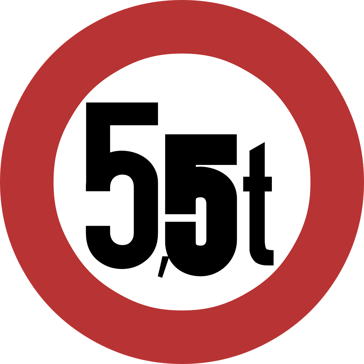 Restriction Prohibition Road Sign Png Image Clipart (1280x1280), Png Download