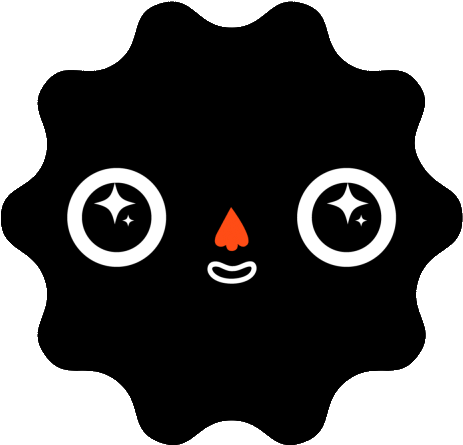 Happy Face Sticker By Muxxi Clipart (600x600), Png Download