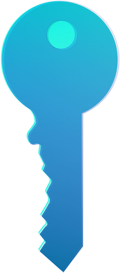 Open Science - Blue House Key Clipart (500x1101), Png Download