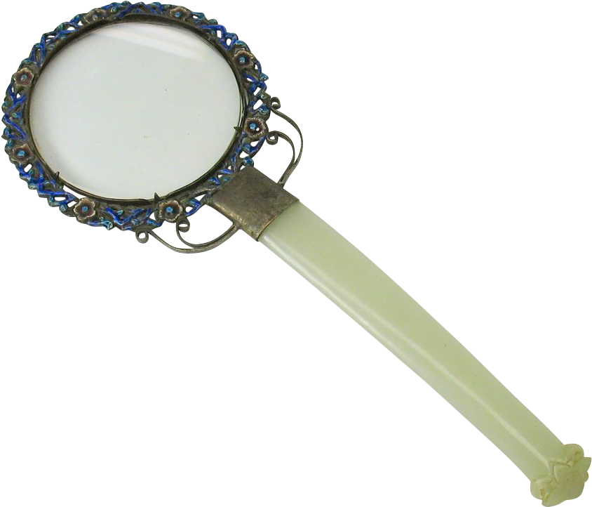 Vintage Magnifying Glass Png - Circle Clipart (843x843), Png Download