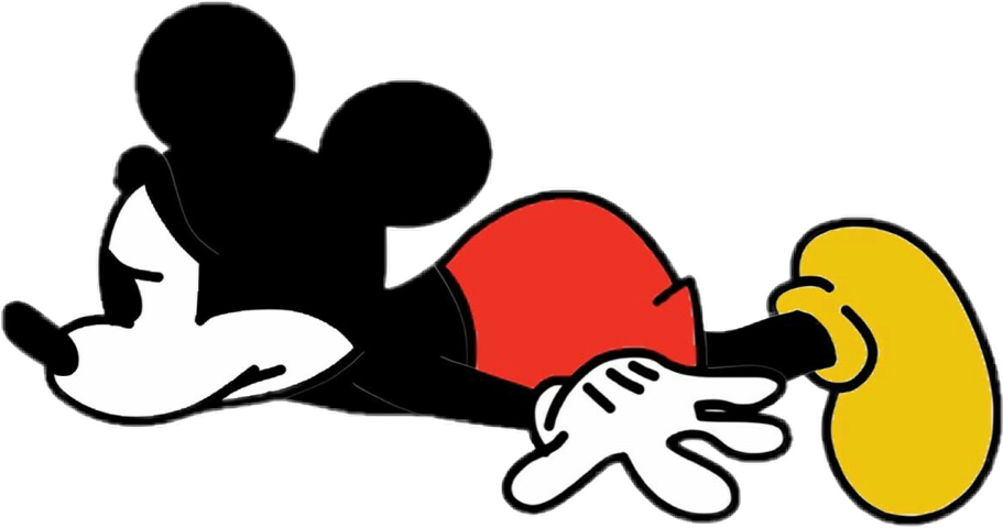 Mickey Tired Clipart (911x480), Png Download