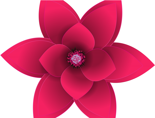 Red Flower Clipart 5 Petal Clipart - Clip Art - Png Download (640x480), Png Download