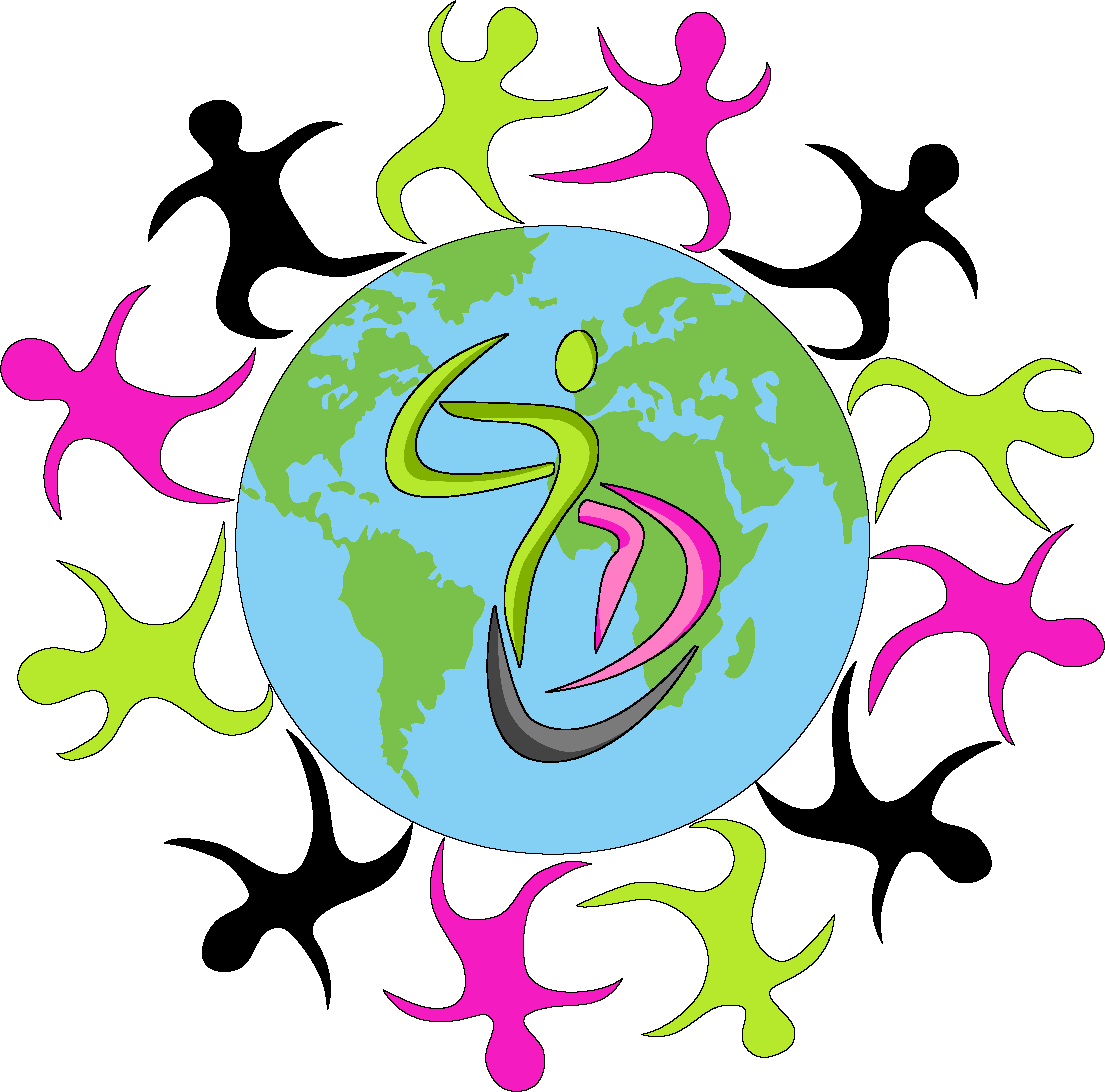 2018 Recital Program - Walking Around The World Clipart - Png Download (6960x6810), Png Download