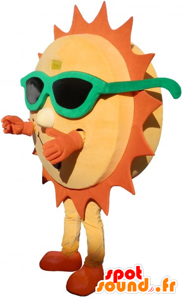 Mascotte De Soleil Avec Des Lunettes Vertes - Ba-kun New Spotsound Masot Yuru-chara White Horse And Clipart (600x600), Png Download