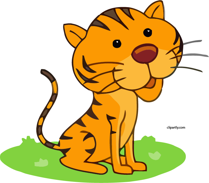 New Tiger Sitting With Paws Tail Clipart - Clip Art - Png Download (730x639), Png Download