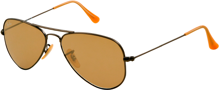 Ray-ban Aviator Small Gunmetal Crystal Green Clipart (1000x800), Png Download