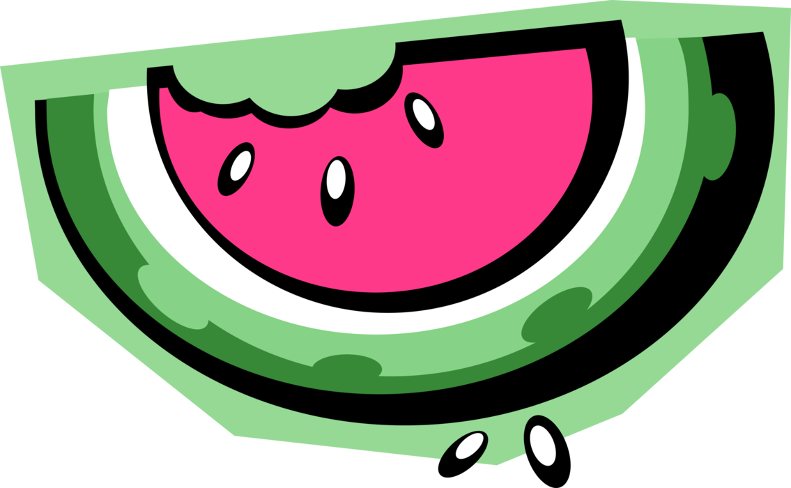 Sliced Image Illustration Of Melon Fruit Clipart (1135x700), Png Download