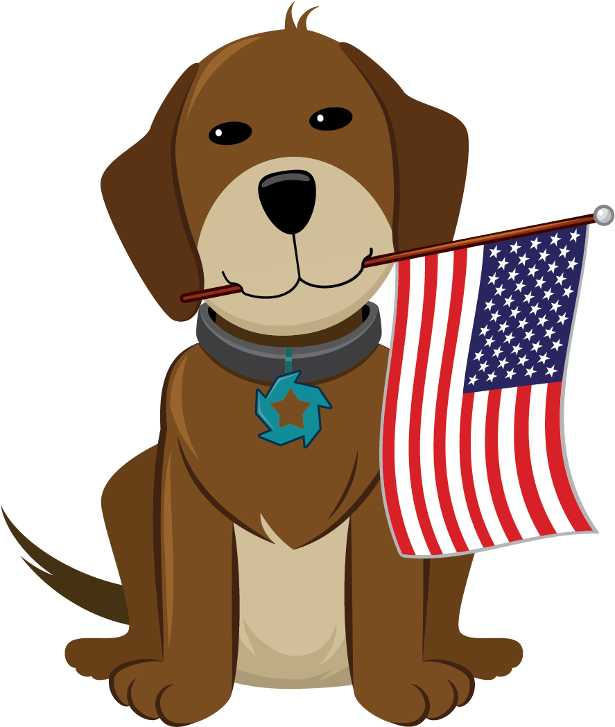 Happy 4th Of July Dog Clipart Download 4th Of July - Navy - Png Download (1153x1306), Png Download