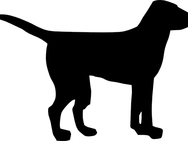 Dog Clipart Clipart Black And White - Black Dog Clip Art - Png Download (640x480), Png Download