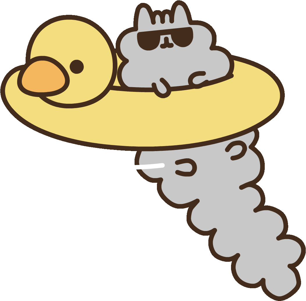 Download - Pusheen Swimming Clipart (1080x1080), Png Download