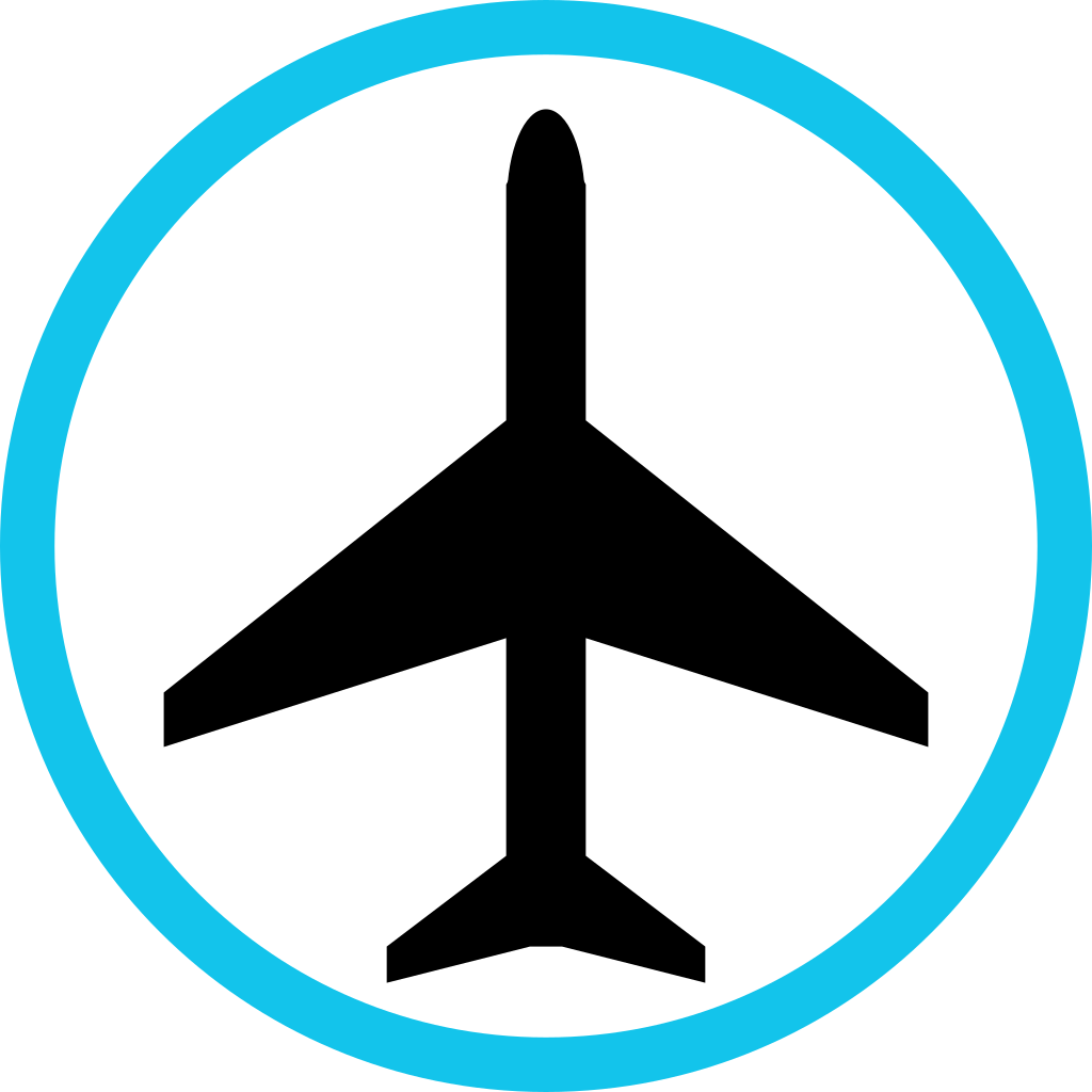 File Aircraft Plan Black - Vector Graphics Clipart (1024x1024), Png Download