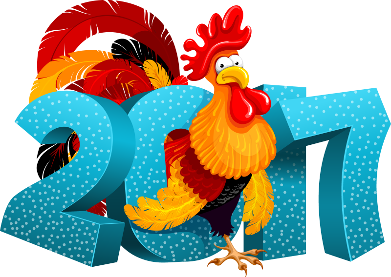 Page 62 Cartoon Rooster, New Year Images, New Year - New Year 2017 Rooster Clipart (800x568), Png Download